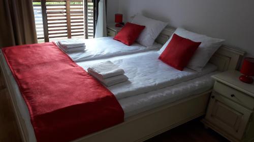 מיטה או מיטות בחדר ב-Mateo Transalpina