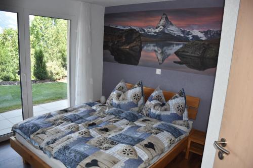 Llit o llits en una habitació de Panoramachalet