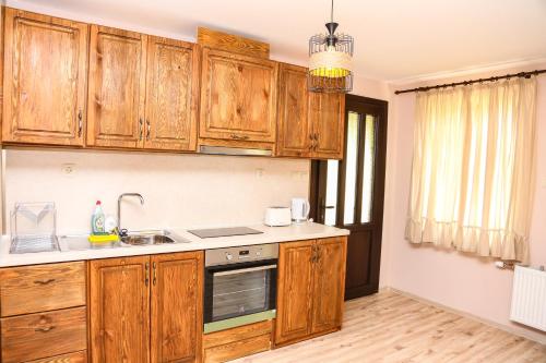 Kuchyň nebo kuchyňský kout v ubytování Villa Kashtata