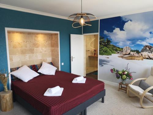 Postel nebo postele na pokoji v ubytování Bellevue