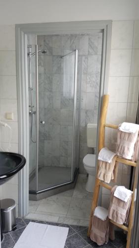Koupelna v ubytování Hotel Heere