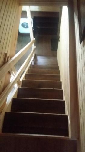 a set of stairs in a building at PANORAMA RANČ in Ježíci