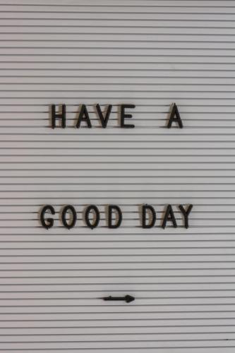 a sign that says have a good day on a wall at Luxury Summer House in La Spezia