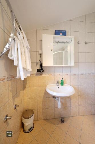 a bathroom with a sink and a mirror at Apartment Josip in Vir