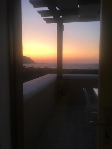 a view of the sunset from a house balcony at Villa Oblò in Favignana