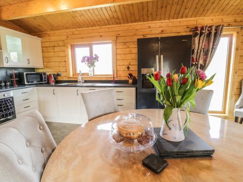 Una cocina o zona de cocina en Manor Farm Lodges - Red Kite Lodge