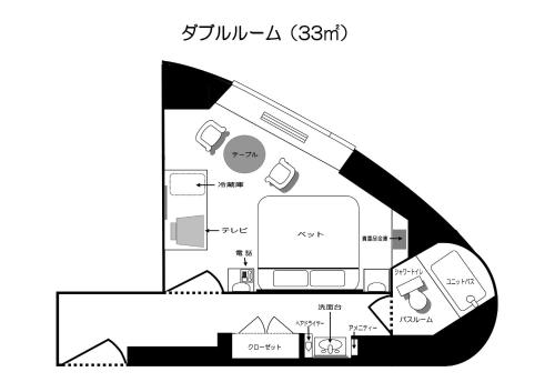 a floor plan of a condo at Shin Furano Prince Hotel in Furano