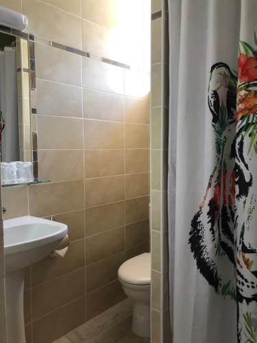 Koupelna v ubytování Hôtel Sans Souci