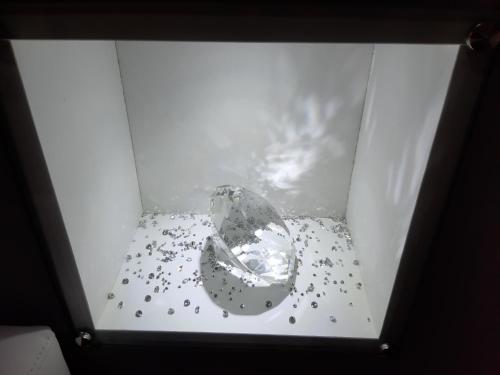 a white box with a silver object in it at Il Diamante in Crotone