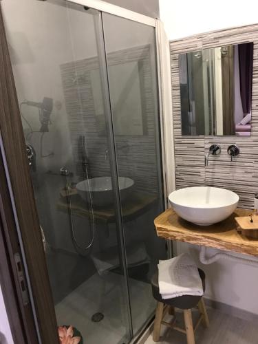 Koupelna v ubytování B&B Le Stanze Al Centro