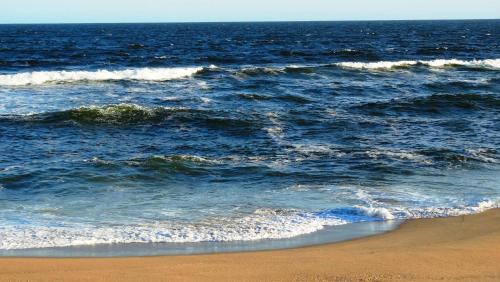 a view of the ocean from the beach at Aloha Village in La Pedrera