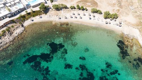 a large body of water with a beach at Casa Del Mar - Small Luxury Hotels of the World in Agios Ioannis Mykonos