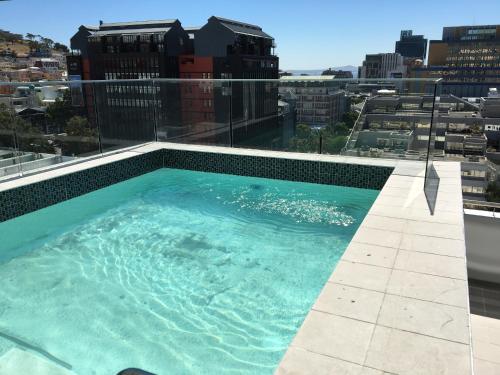 a large swimming pool on the roof of a building at Trendy, Central Sentinel - Heart of Cape Town in Cape Town