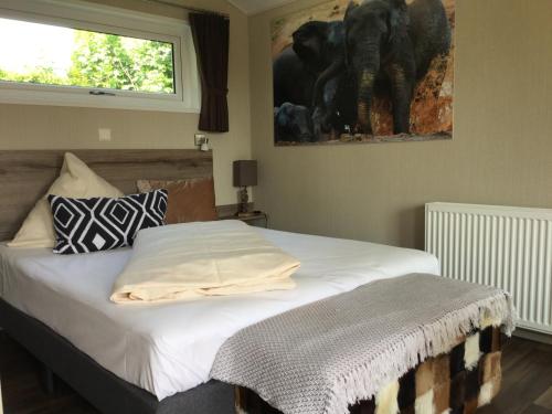 Katil atau katil-katil dalam bilik di zu Jeddelohs Bungalows & Apartments -Adult friendly