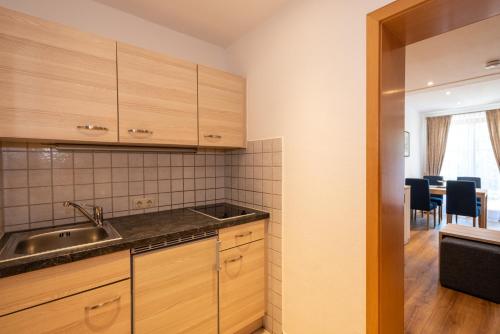 Dapur atau dapur kecil di Aparthotel Werdenfels