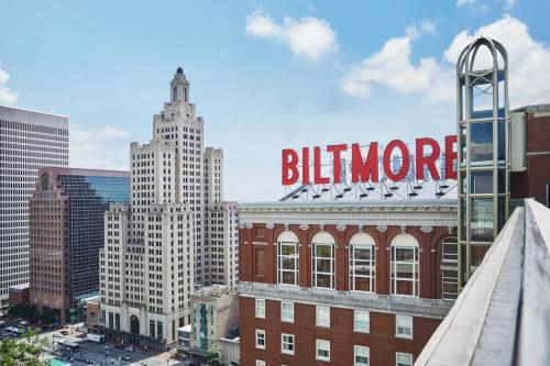 a building with a sign on the top of it at Graduate by Hilton Providence in Providence