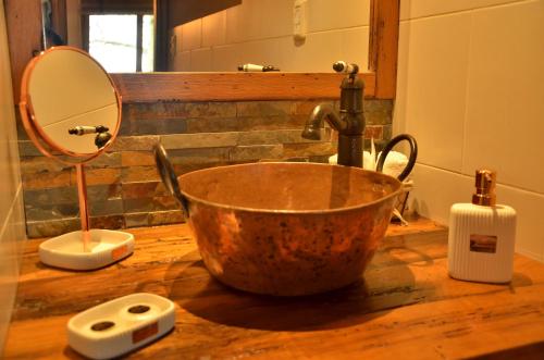Koupelna v ubytování CABAÑA LA TOSCANA