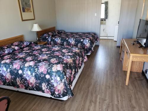 Postel nebo postele na pokoji v ubytování Rainbow Motel