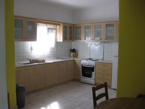 Kuchyň nebo kuchyňský kout v ubytování Europa Apartments Stefanos