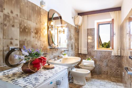 Ett badrum på Casa Damiano