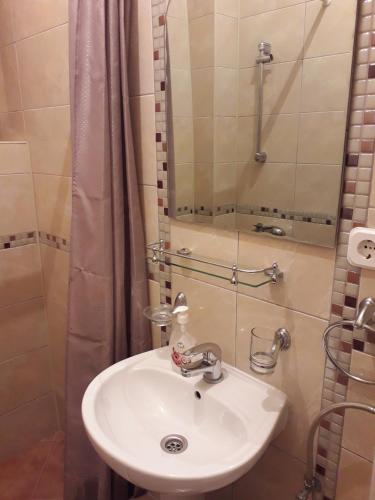 Koupelna v ubytování Bochkar Guest House