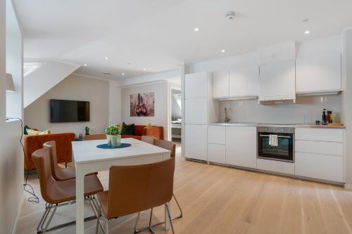Dapur atau dapur kecil di Barfot Apartments