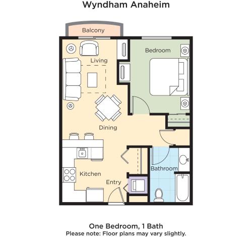 a floor plan of a house at WorldMark Anaheim in Anaheim