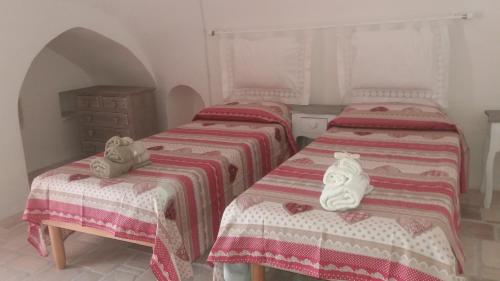 Posteľ alebo postele v izbe v ubytovaní Concita's Trulli