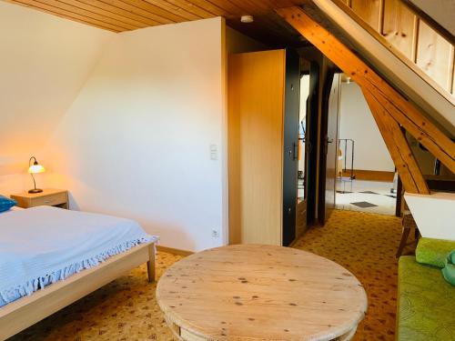 Postel nebo postele na pokoji v ubytování Ferienhaus Vennblick