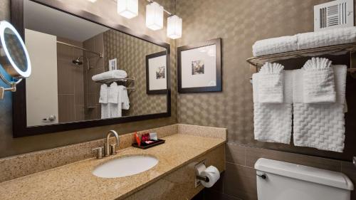 A bathroom at Best Western Premier Airport/Expo Center Hotel