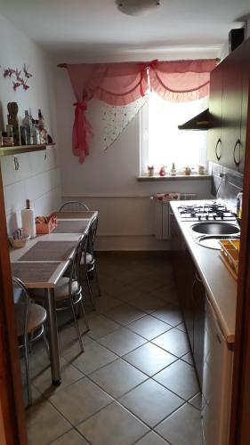 Nhà bếp/bếp nhỏ tại Zielony Domek