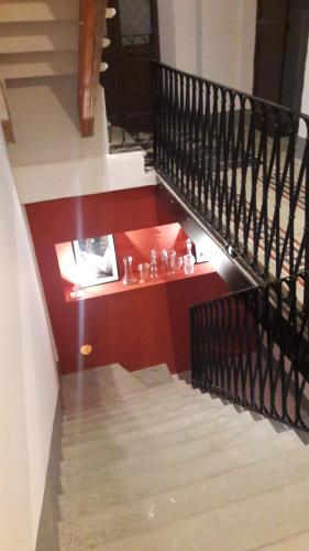 a stairway with a stair case and a staircase with a staircase at Langhe di Liguria B&B in Piana Crixia
