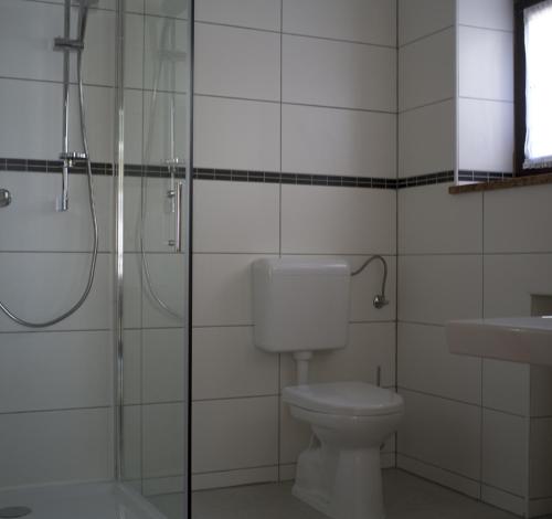 Koupelna v ubytování Gästehaus Steiger
