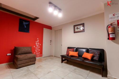 Χώρος καθιστικού στο Hostal Kolibri B&B