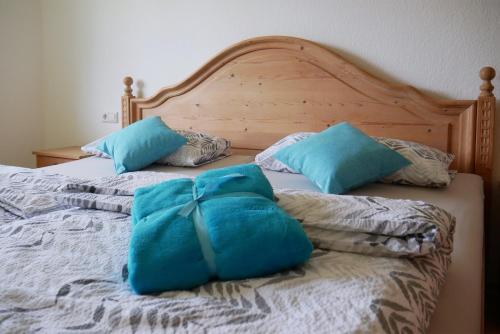 Ferienhaus/Ferienwohnung BeeHappy房間的床