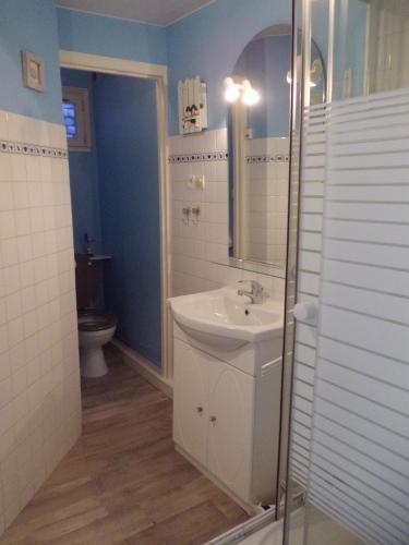 bagno con lavandino e servizi igienici di appartement Carpentier a Berck-sur-Mer