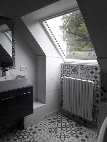 Koupelna v ubytování Le Rocher du Samoyède
