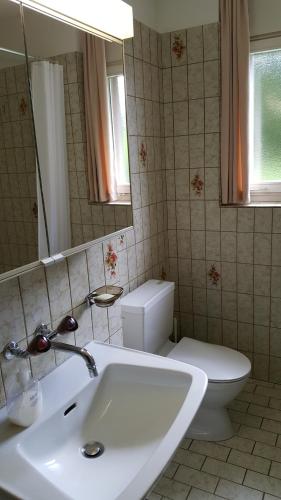 Et badeværelse på Lucerne Apartment Mount Pilatus