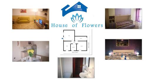 
a collage of photos of a kitchen at House of Flowers in Pompei
