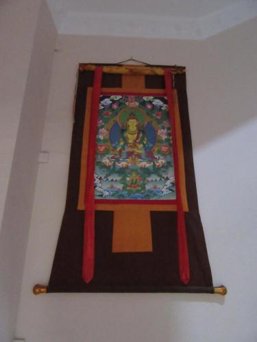 a room with a painting on the ceiling at STUPA VIEW INN in Kathmandu