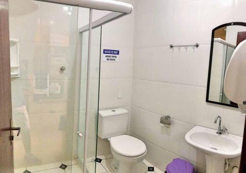 Ein Badezimmer in der Unterkunft Pousada Ninho da Coruja