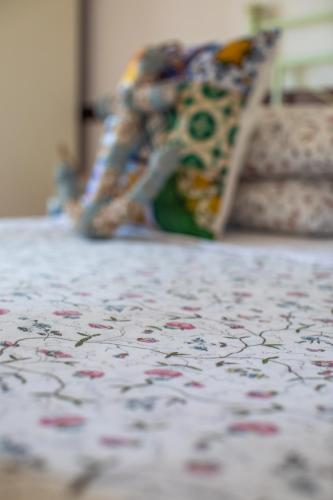 a close up of a patterned floor in a room at Madonna della Scala in Castellabate