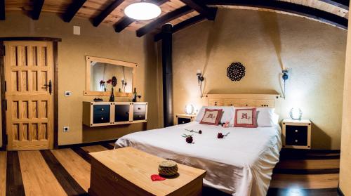 Giường trong phòng chung tại Jabata Spa