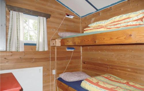 1 Schlafzimmer mit 2 Etagenbetten in einem Blockhaus in der Unterkunft Stunning Home In Tynset With Kitchen in Trøan
