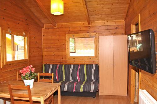 A television and/or entertainment centre at Camping Abadesses