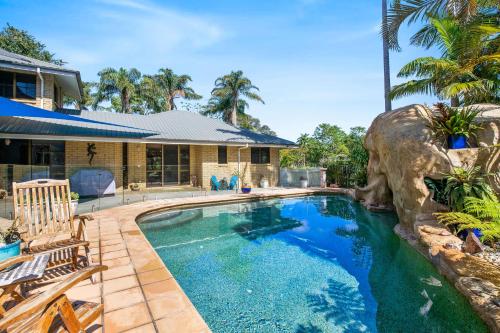 The swimming pool at or near Getaway Haven in the Noosa surrounds