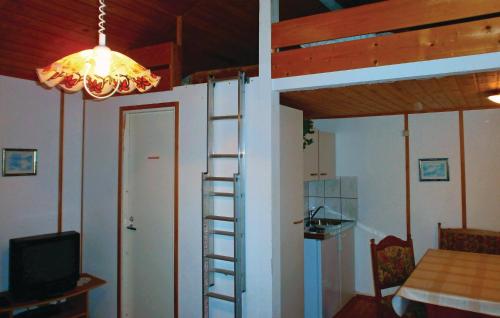 ヴァーネミュンデにあるStunning Home In Hohe Dne With 1 Bedroomsのテレビ付きの部屋につながるはしご付きの部屋