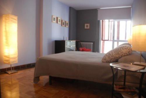 a bedroom with a large bed and a couch at Apartamento CENTRO HISTÓRICO Zorrilla 4 in Zamora