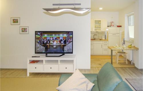 Μια τηλεόραση ή/και κέντρο ψυχαγωγίας στο Amazing Apartment In Warwerort