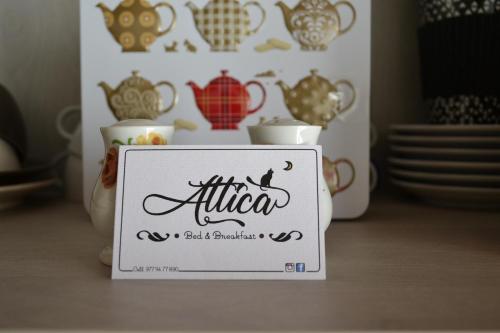 Certifikát, hodnocení, plakát nebo jiný dokument vystavený v ubytování Attica B&B